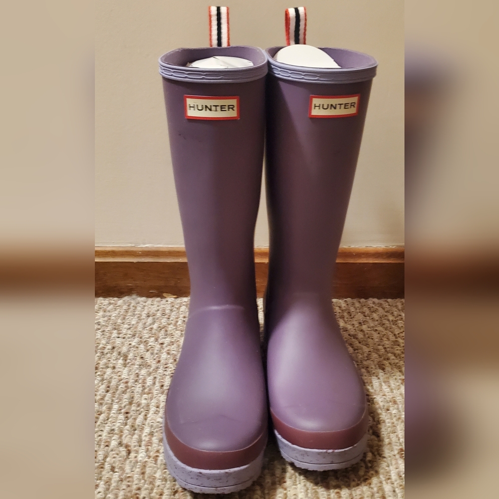 Hunter Lavender Tall Speckle Sole Boots